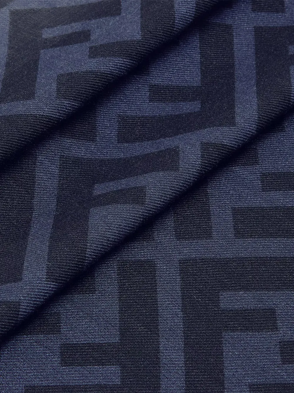  Fendi Logo-pattern Bandana Scarf - Blue 