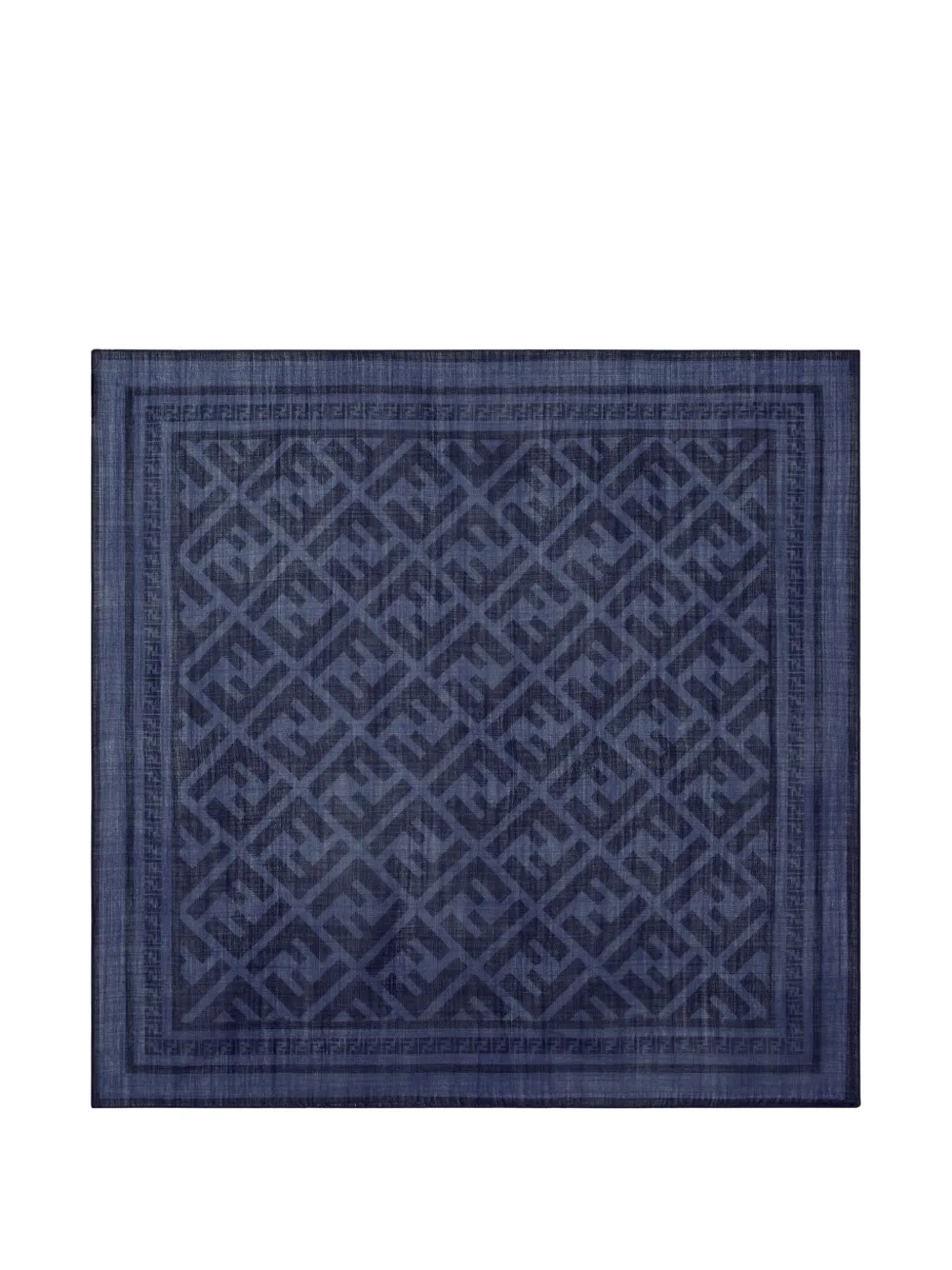FENDI logo-pattern bandana scarf - Blu