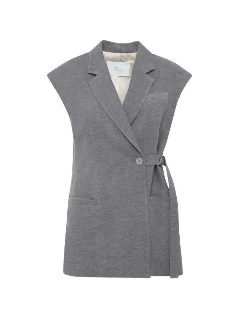 Tela waist-tie gilet