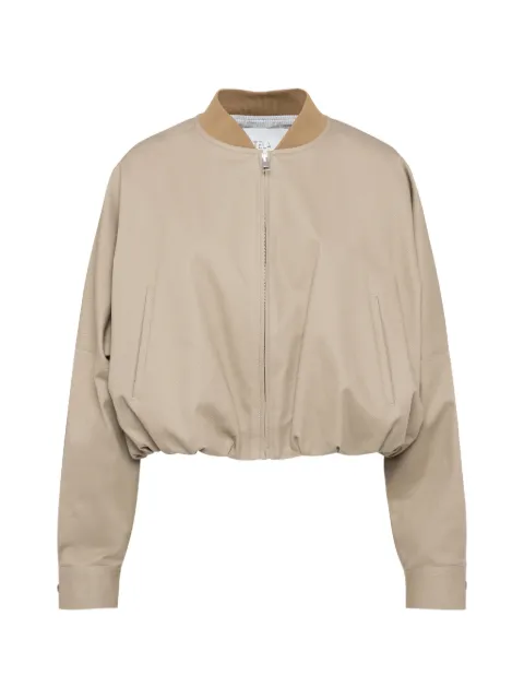 Tela zip-fastening bomber jacket