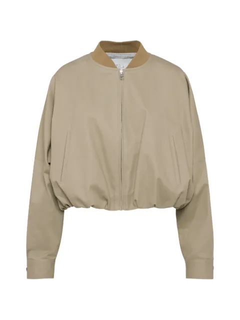 Tela zip-fastening bomber jacket