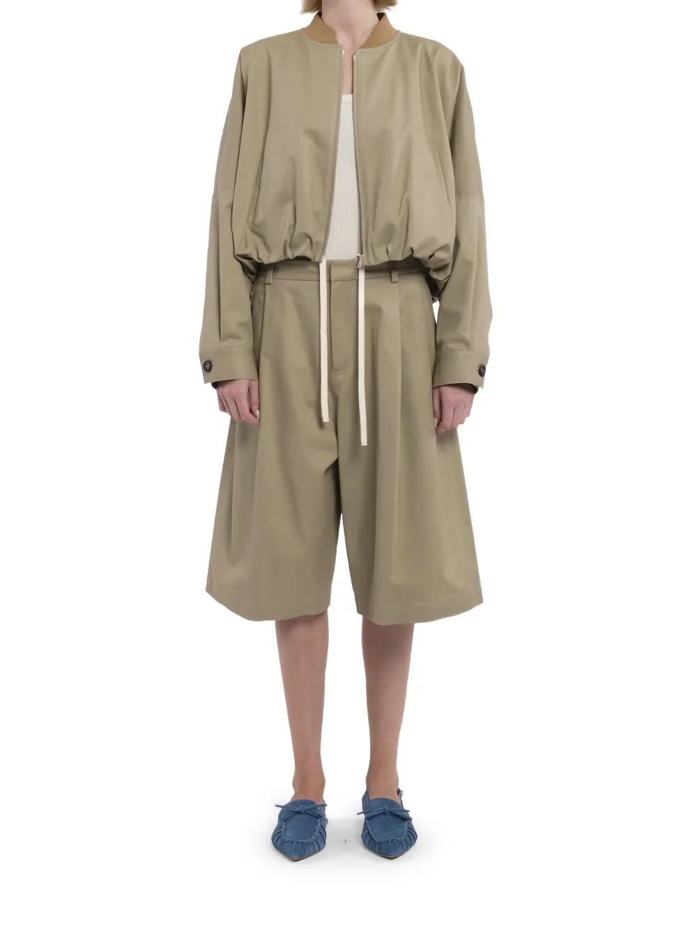  Tela Zip-fastening Bomber Jacket - Neutrals 
