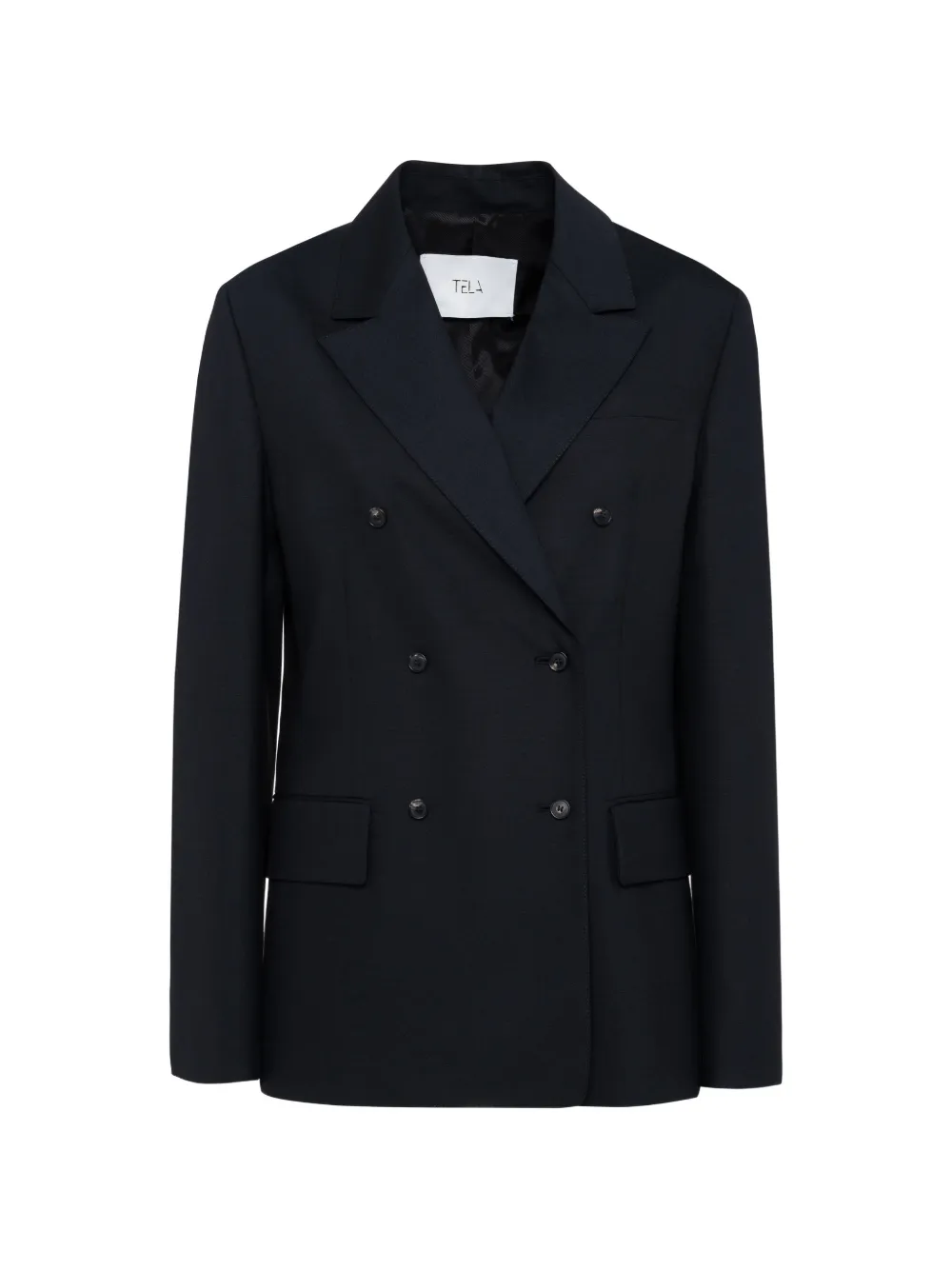 Tela double-breasted blazer - Nero