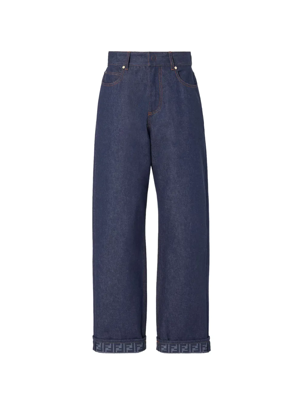 FENDI five-pockets denim jeans - Blu