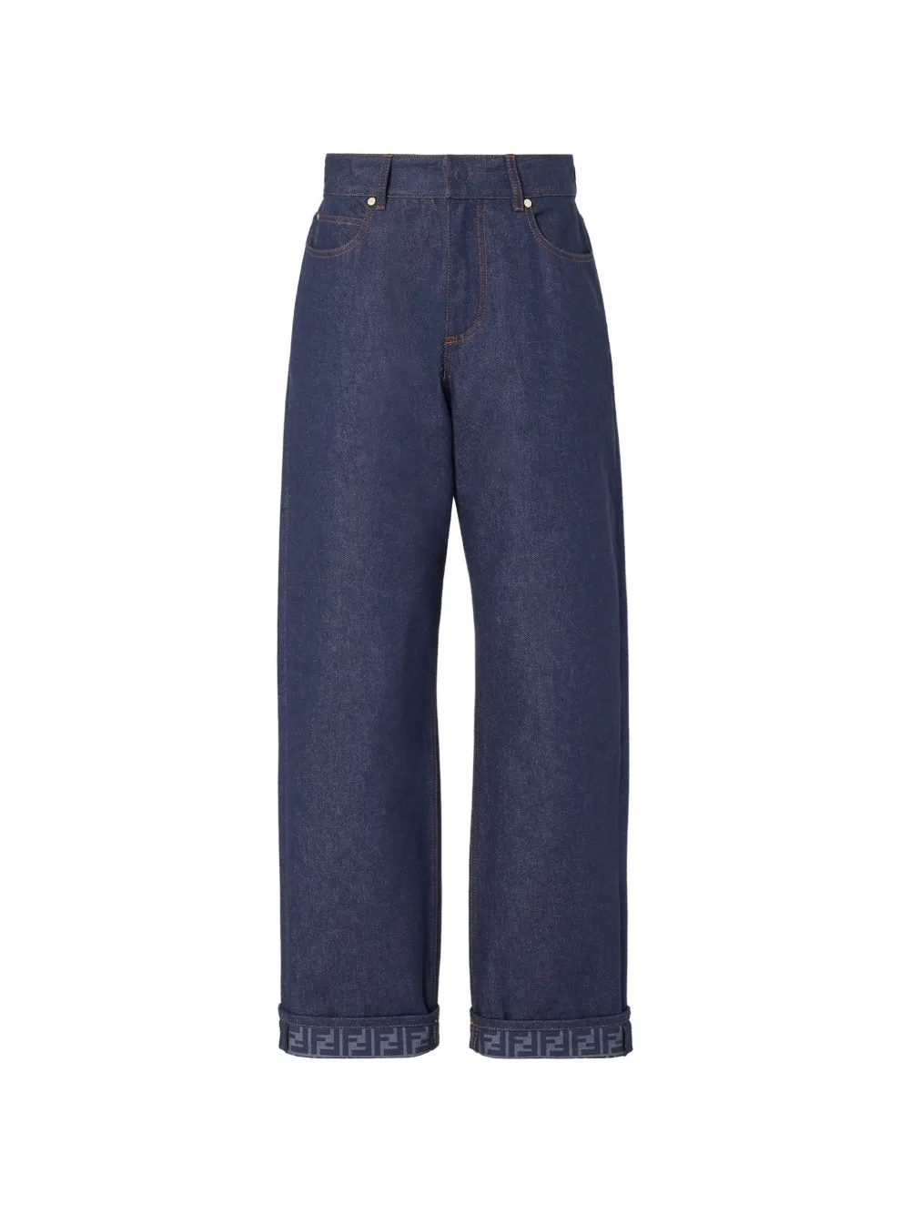 FENDI five-pockets denim jeans - Blu
