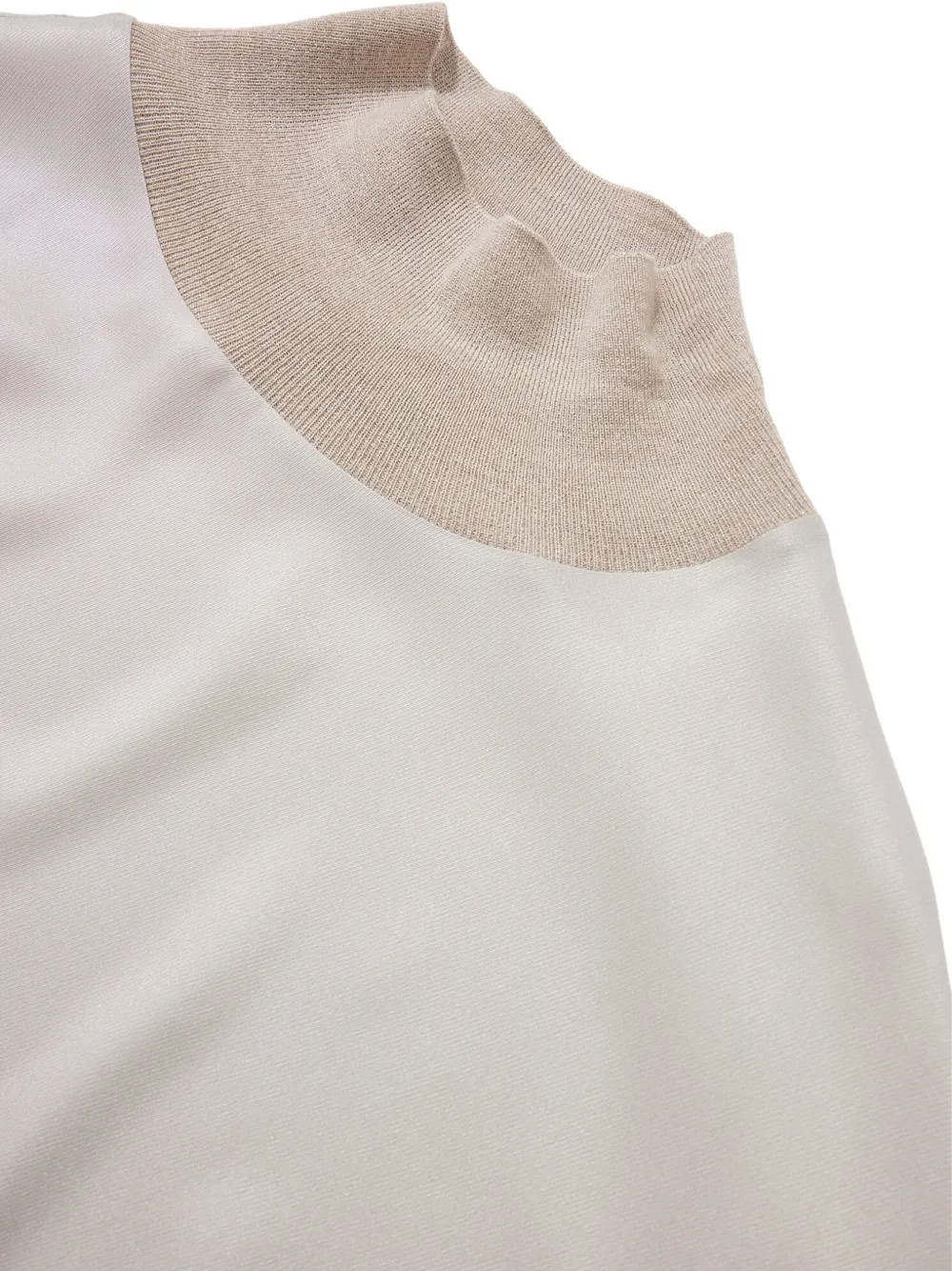 Lorena Antoniazzi Top met lange mouwen en contrasterende afwerking Beige