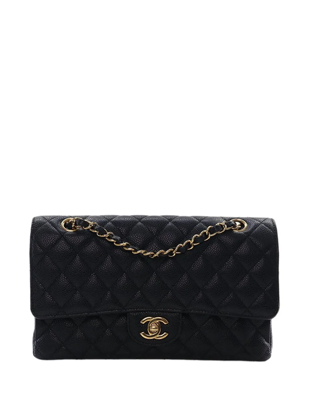 CHANEL Pre-Owned 2016-2017 Medium Classic Caviar Double Flap shoulder bag - Nero