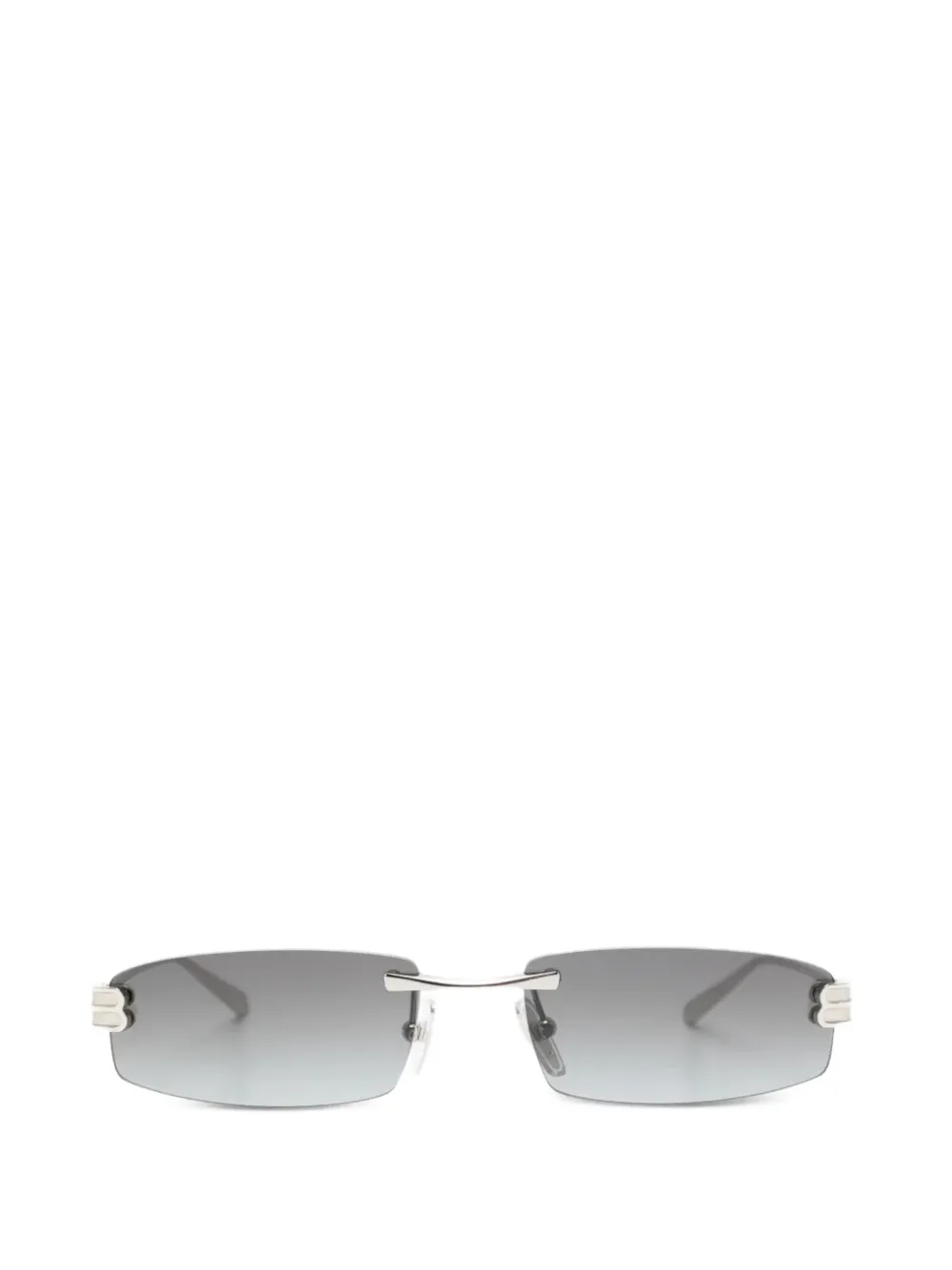 Balenciaga Eyewear Gossip rimless rectangle-frame sunglasses - Argento