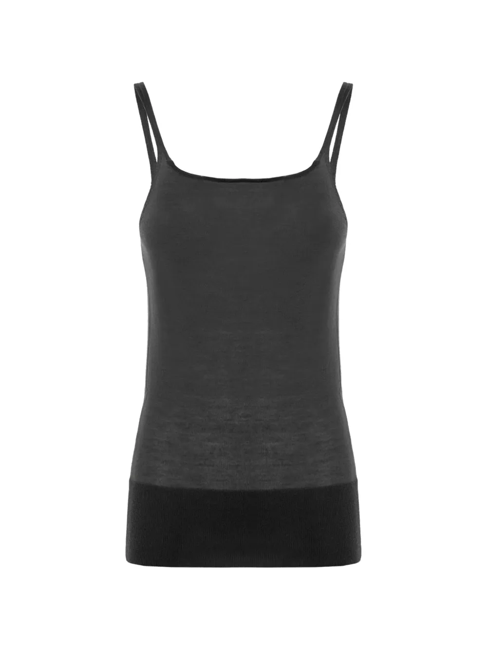 Malo ribbed-trim cashmere tank top - Marrone