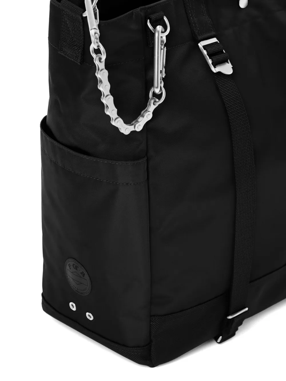 Porter-Yoshida & Co. Grote shopper met kettingdetail Zwart