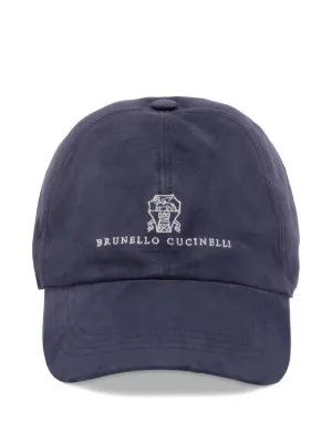 Brunello Cucinelli ロゴ キャップ | ブルー | FARFETCH JP