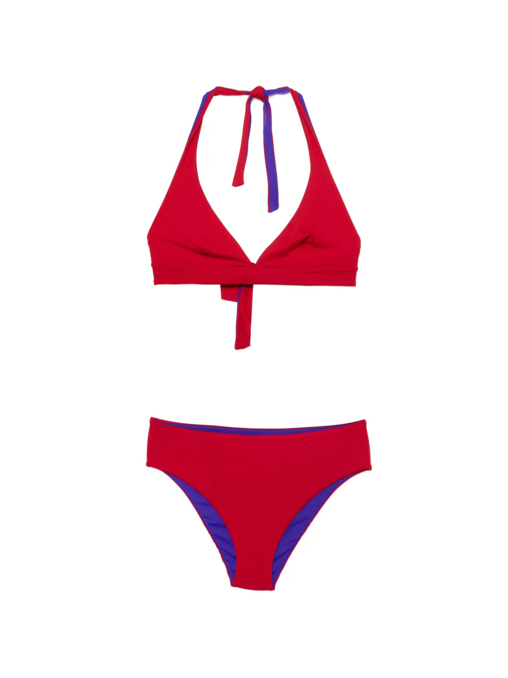 Fisico triangle two-piece bikini - Rosso