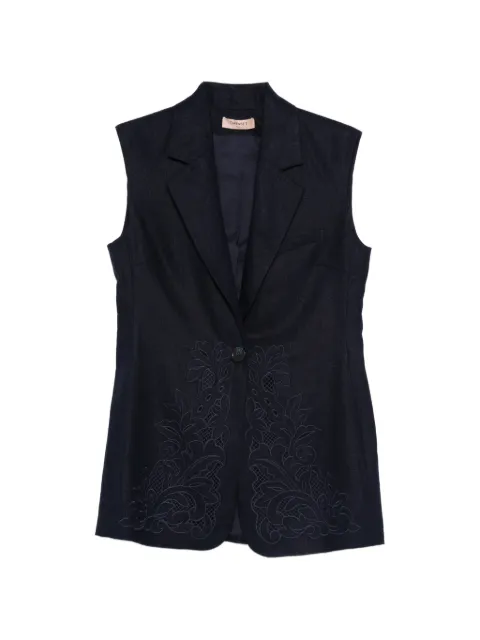TWINSET floral sleeveless jacket