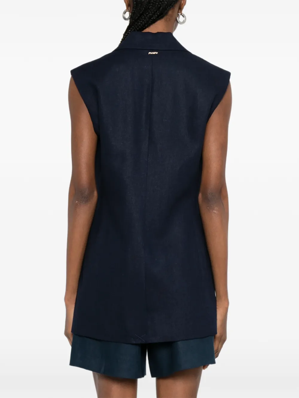 TWINSET Mouwloos jack met bloemenprint Blauw
