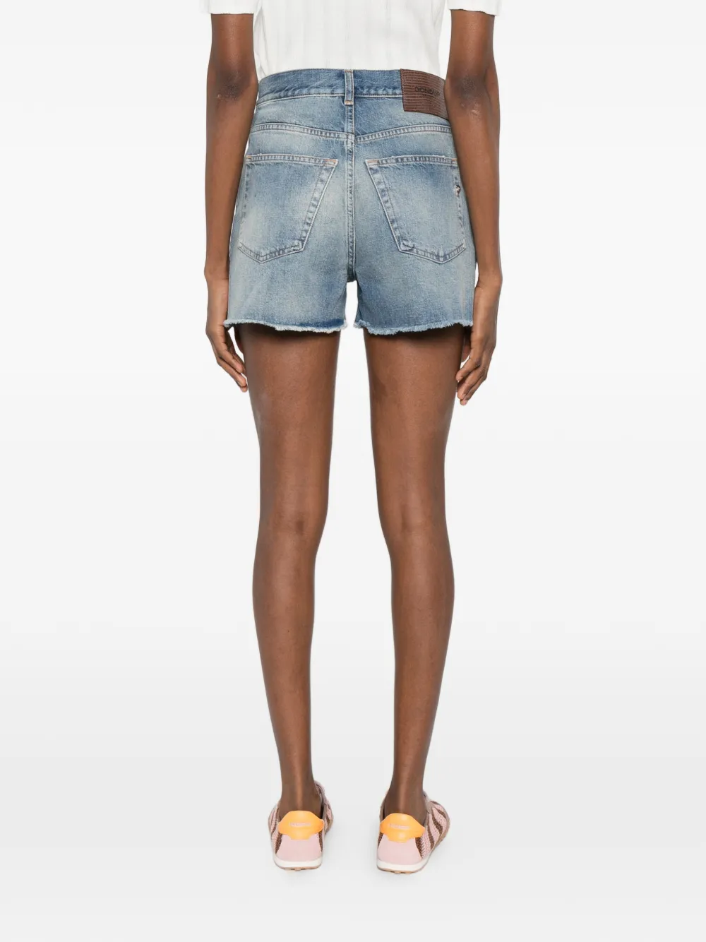 DONDUP Gerafelde shorts Blauw