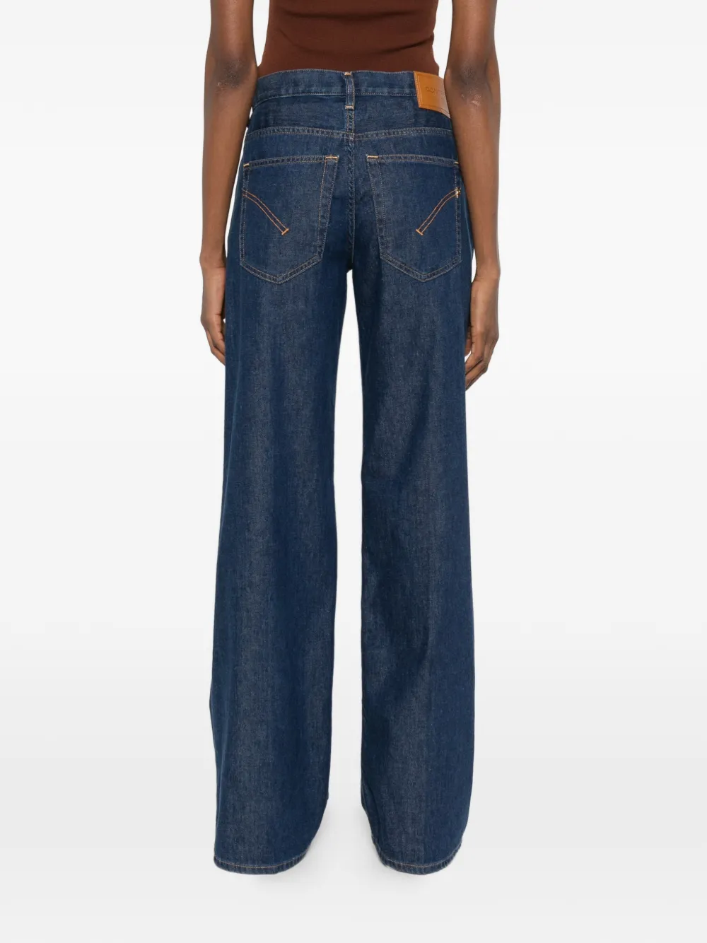 DONDUP Jacklyn jeans met riemlussen en logodetail Blauw