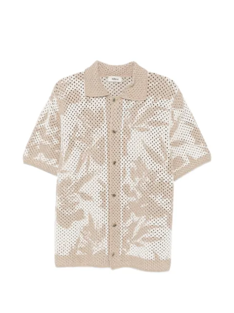Altea floral open-knit shirt