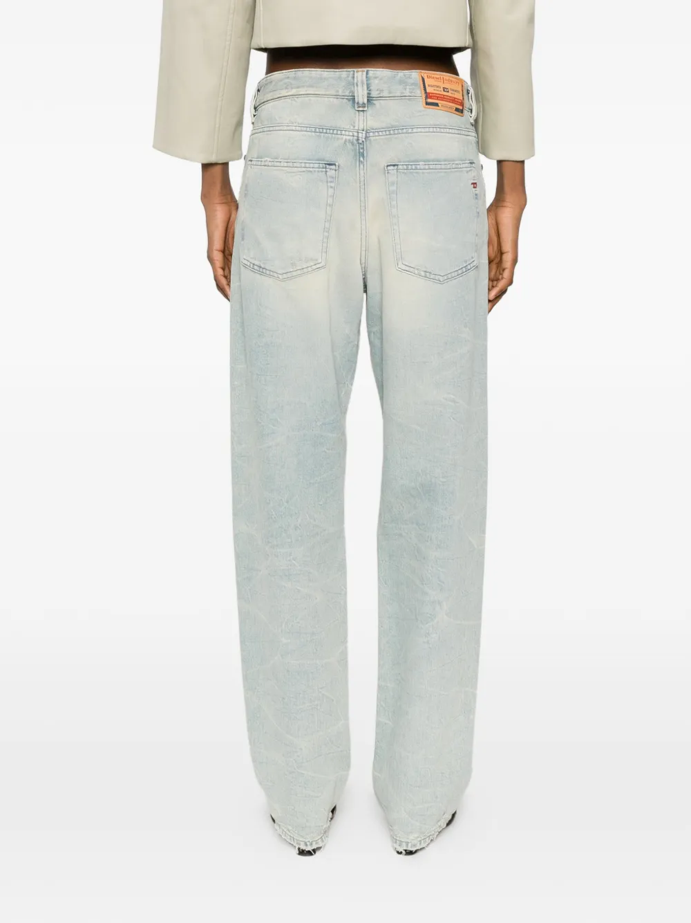 Diesel Jeans met logopatch Blauw