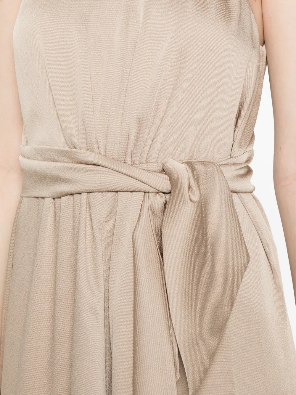 Emporio Armani Maxi-jurk met gestrikte taille Beige