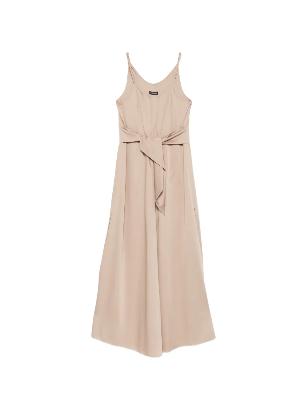 Emporio Armani tie-waist maxi dress - Toni neutri