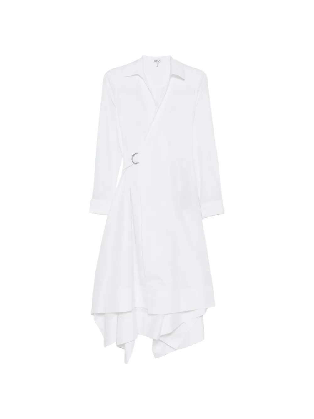 LOEWE Abito midi con scollo a V - Bianco