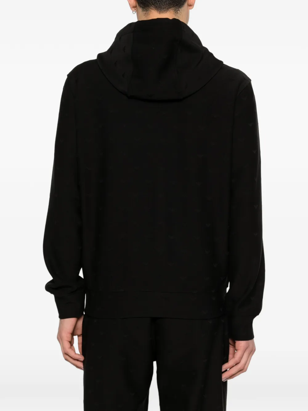 Emporio Armani Hoodie met rits Zwart