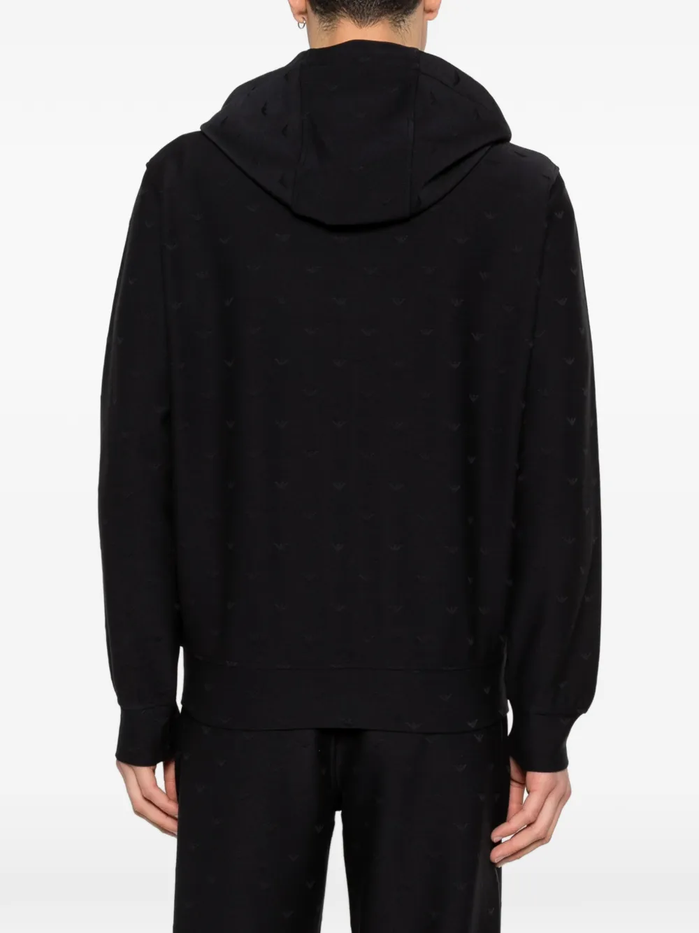 Emporio Armani Hoodie met rits Blauw