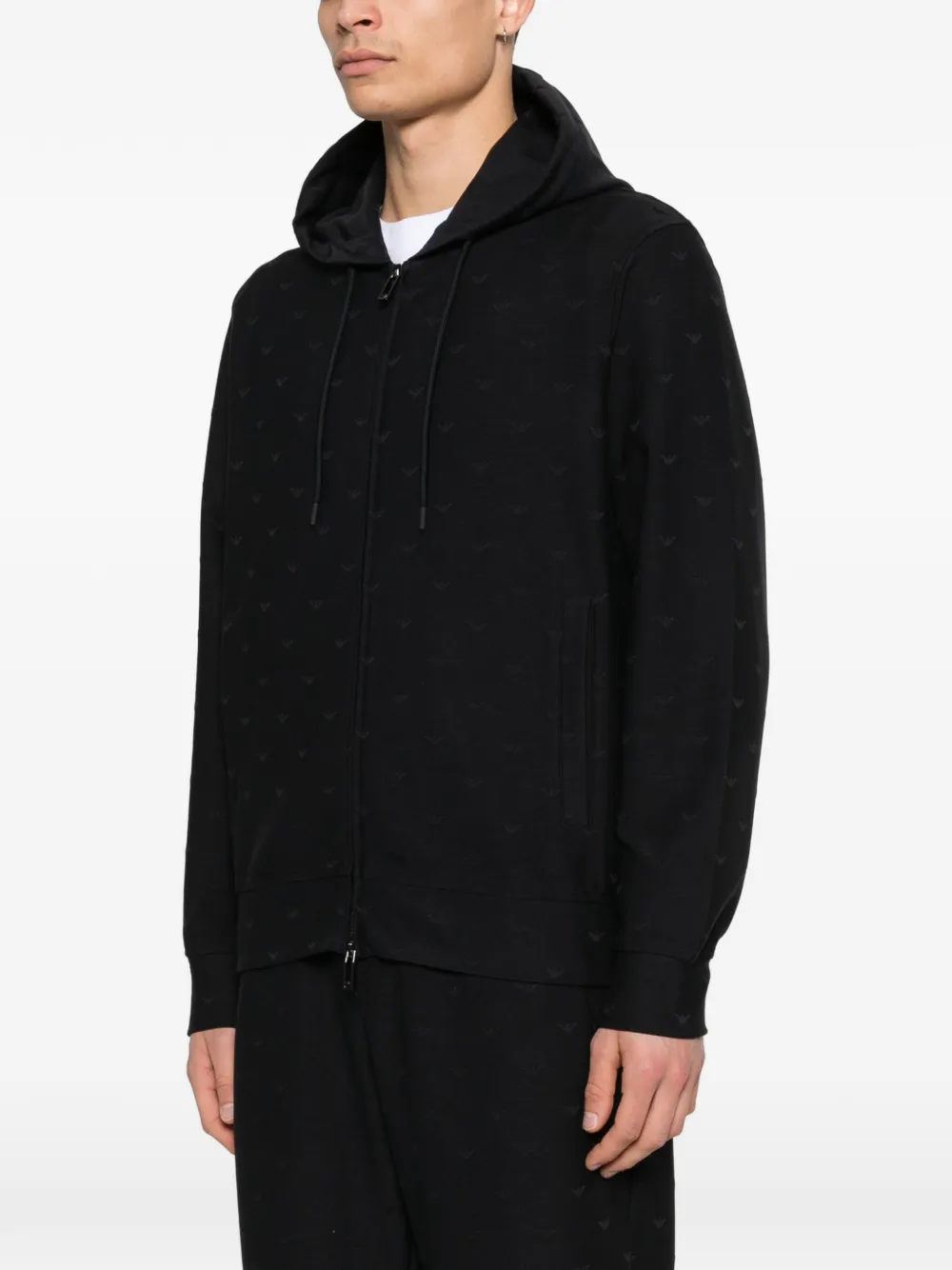 Emporio Armani ジップアップ パーカー | ブルー | FARFETCH JP