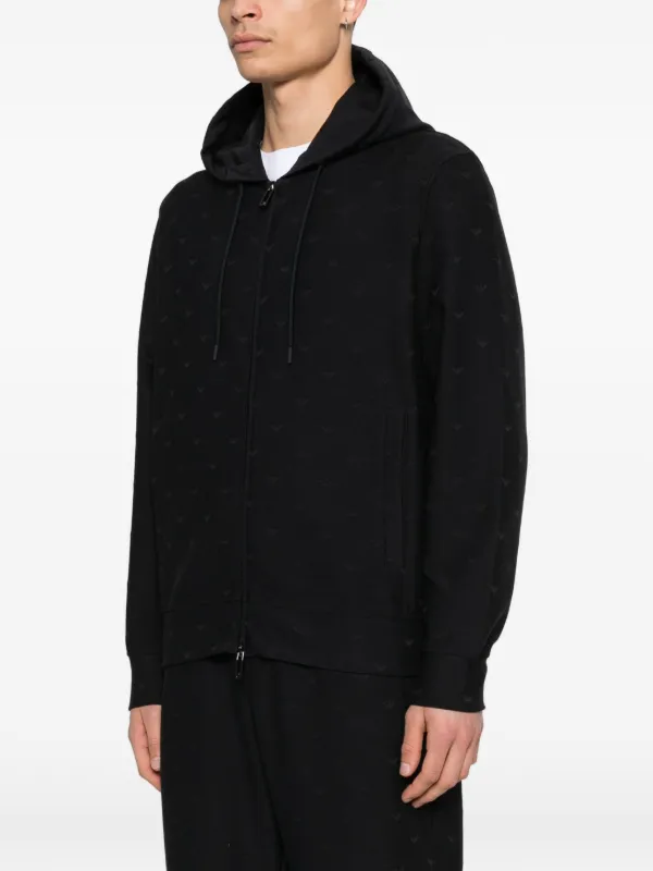Emporio Armani ジップアップ パーカー | ブルー | FARFETCH JP