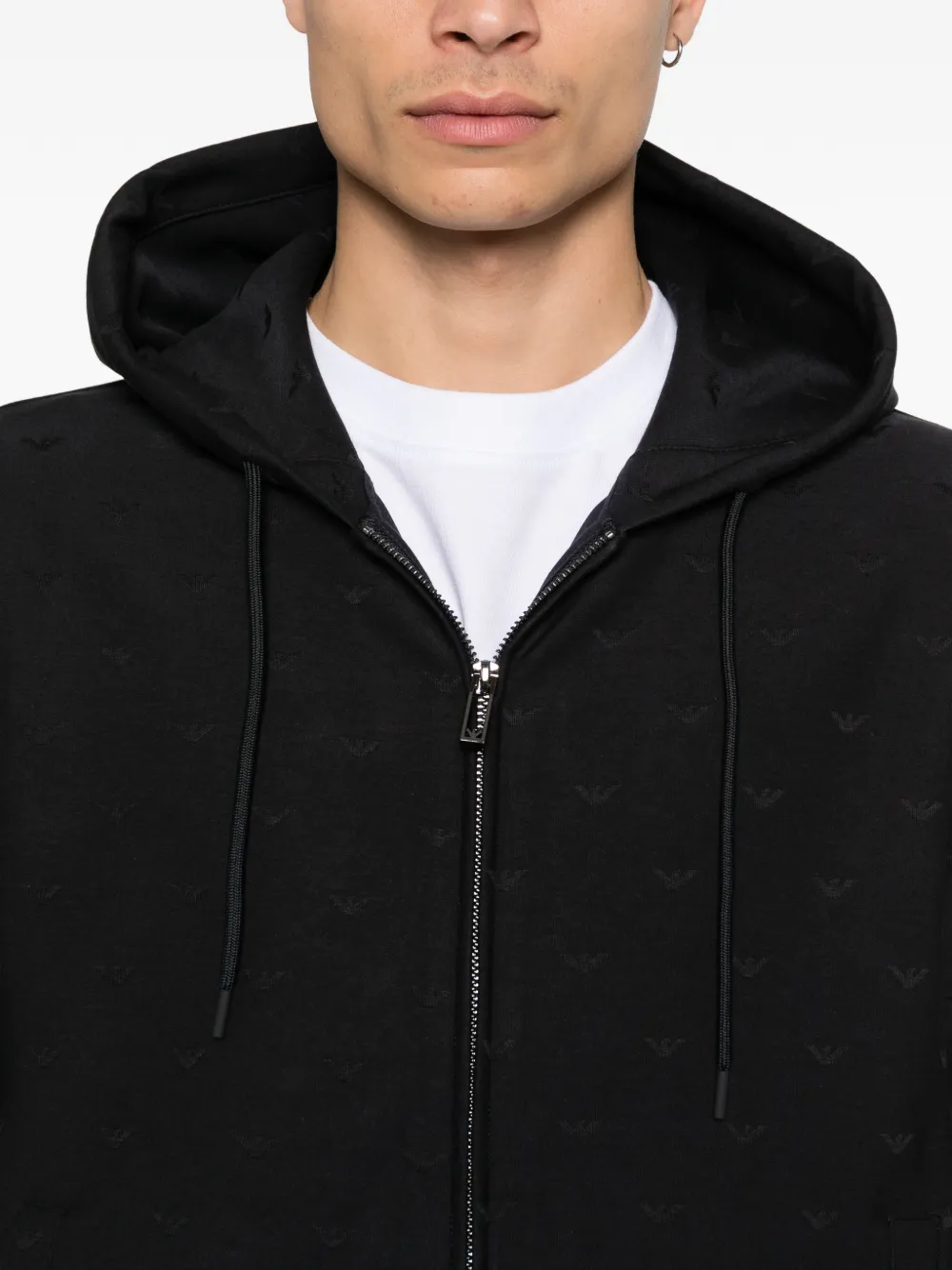 Emporio Armani ジップアップ パーカー | ブルー | FARFETCH JP