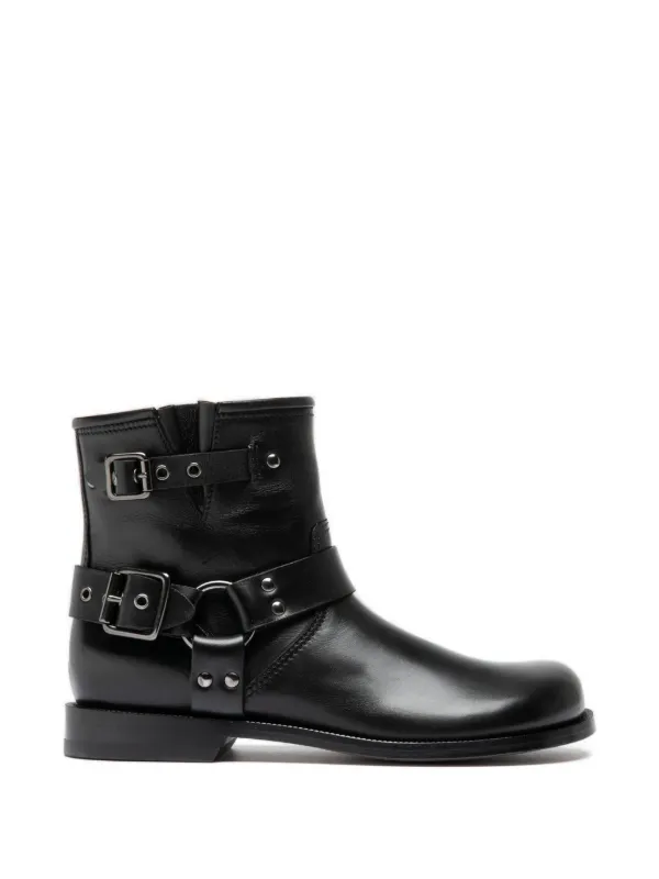 Officine Creative Emerald 016 Biker Boots in Black