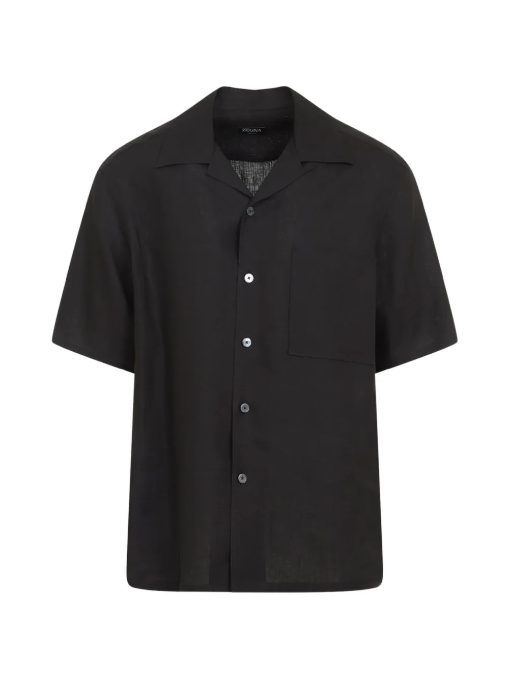 Zegna pocket short-sleeve shirt - Schwarz