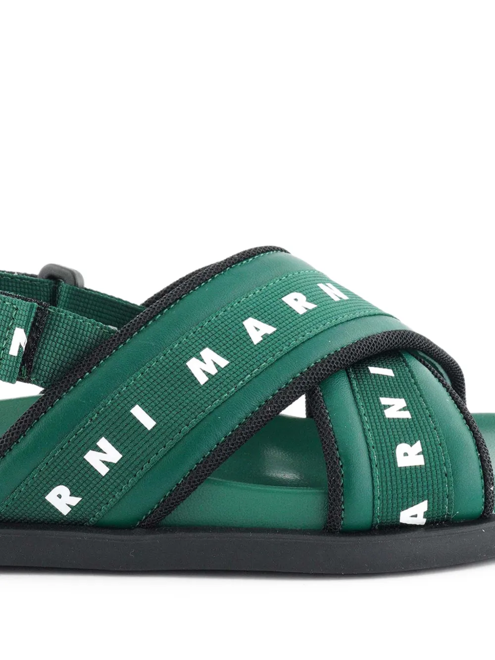  Marni Kids Logo Strap Sandals - Green 