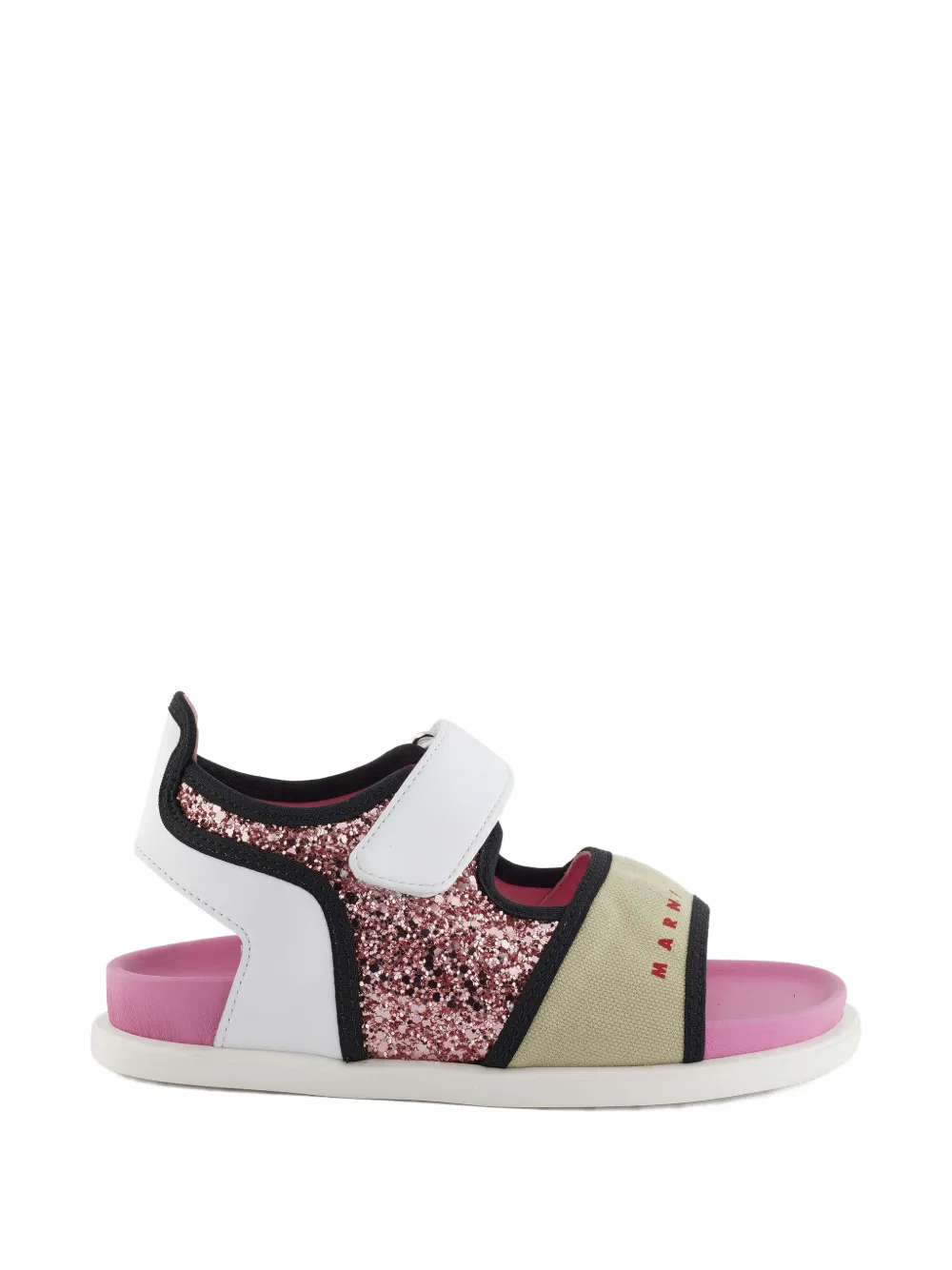 Marni Kids Sandalen met glitterbandje Roze