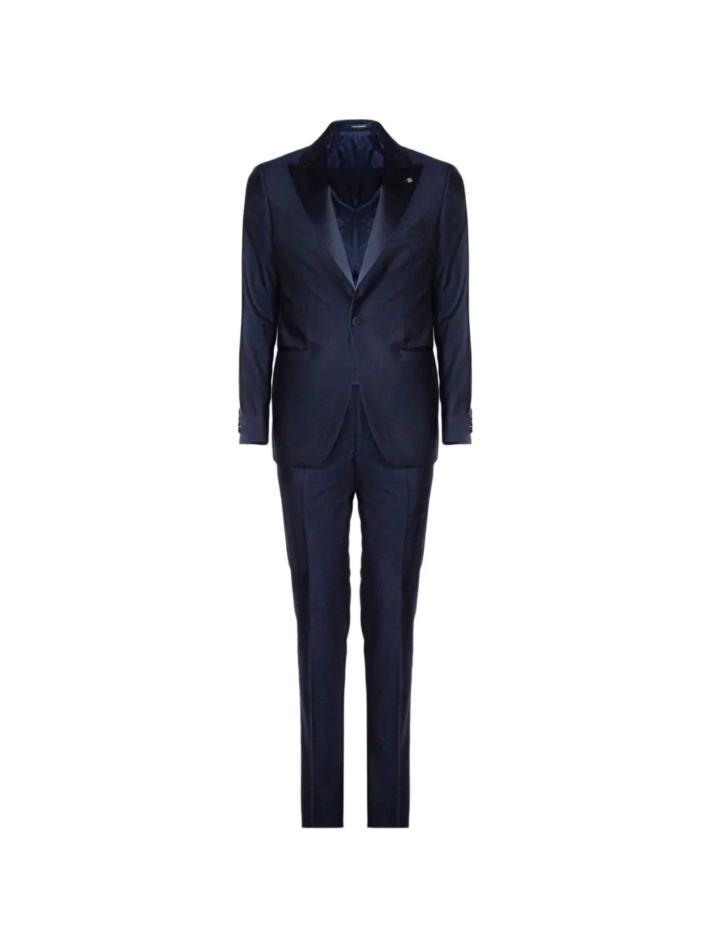 Tagliatore satin lapel tailored suit - Blu