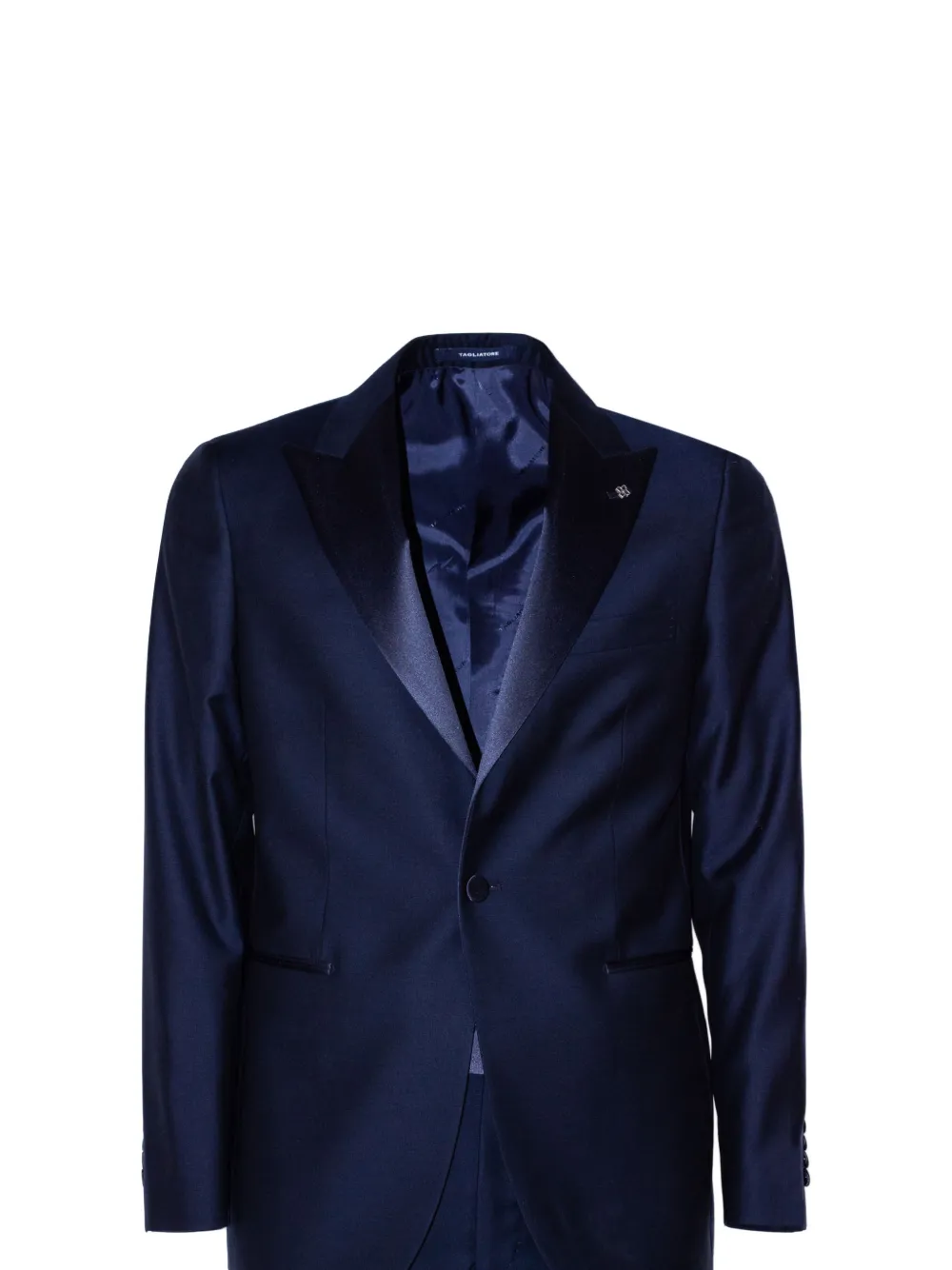 Tagliatore Pak met satijnen revers Blauw