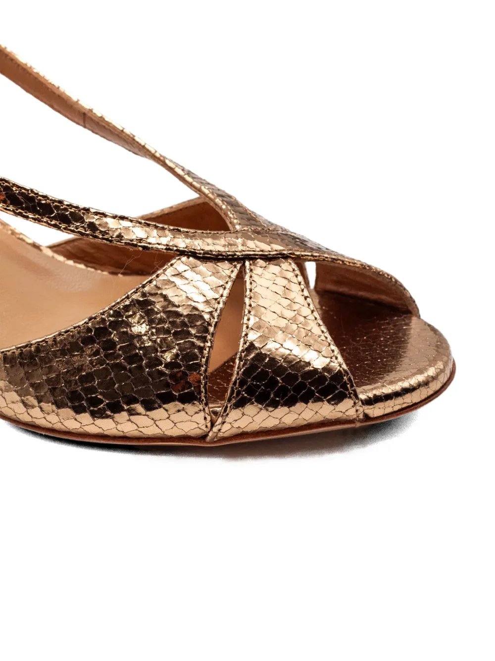 Sergio Levantesi Uitgesneden sandalen Goud