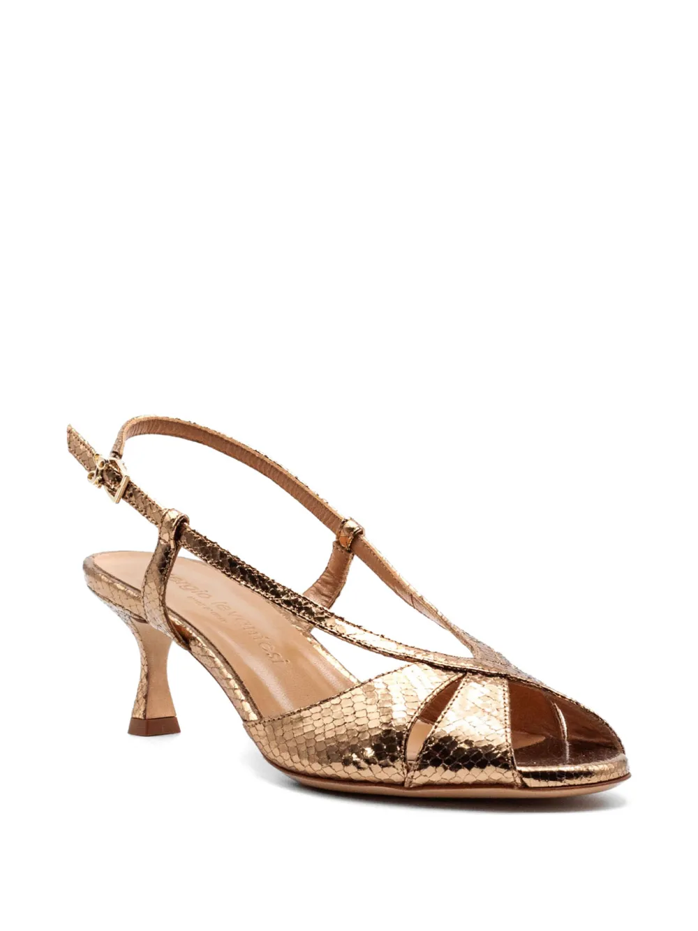 Sergio Levantesi Uitgesneden sandalen Goud