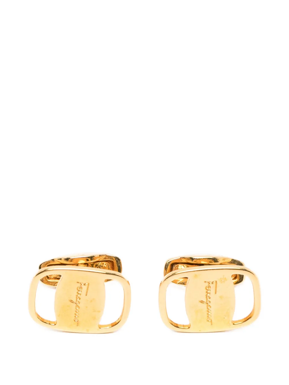 Ferragamo Pre-Owned 1980s Gancini logo cufflinks - Oro