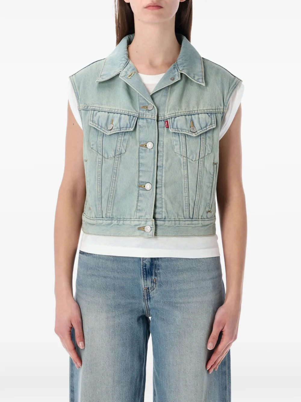 Levi's Gilet denim Shrunken 90's - Blu