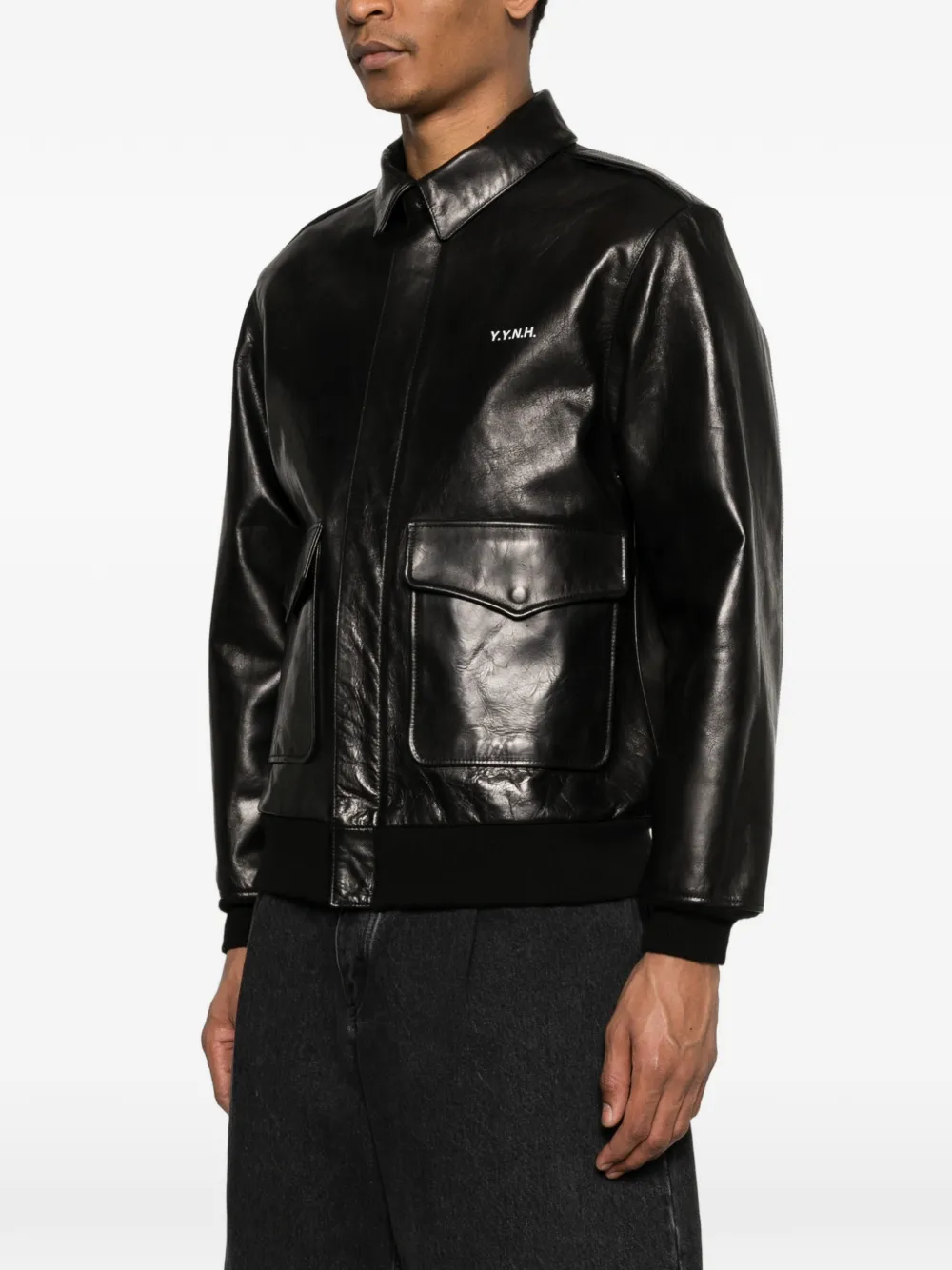 Yohji Yamamoto x Neighborhood レザージャケット | ブラック