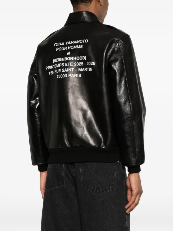 Yohji Yamamoto x Neighborhood レザージャケット | ブラック