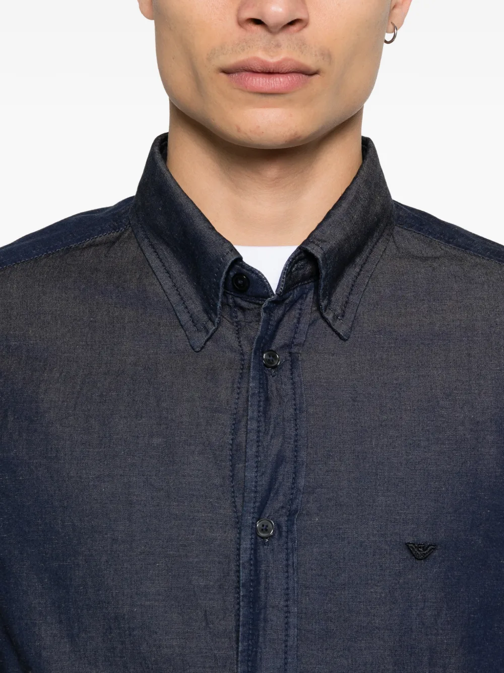 Emporio Armani Overhemd Blauw