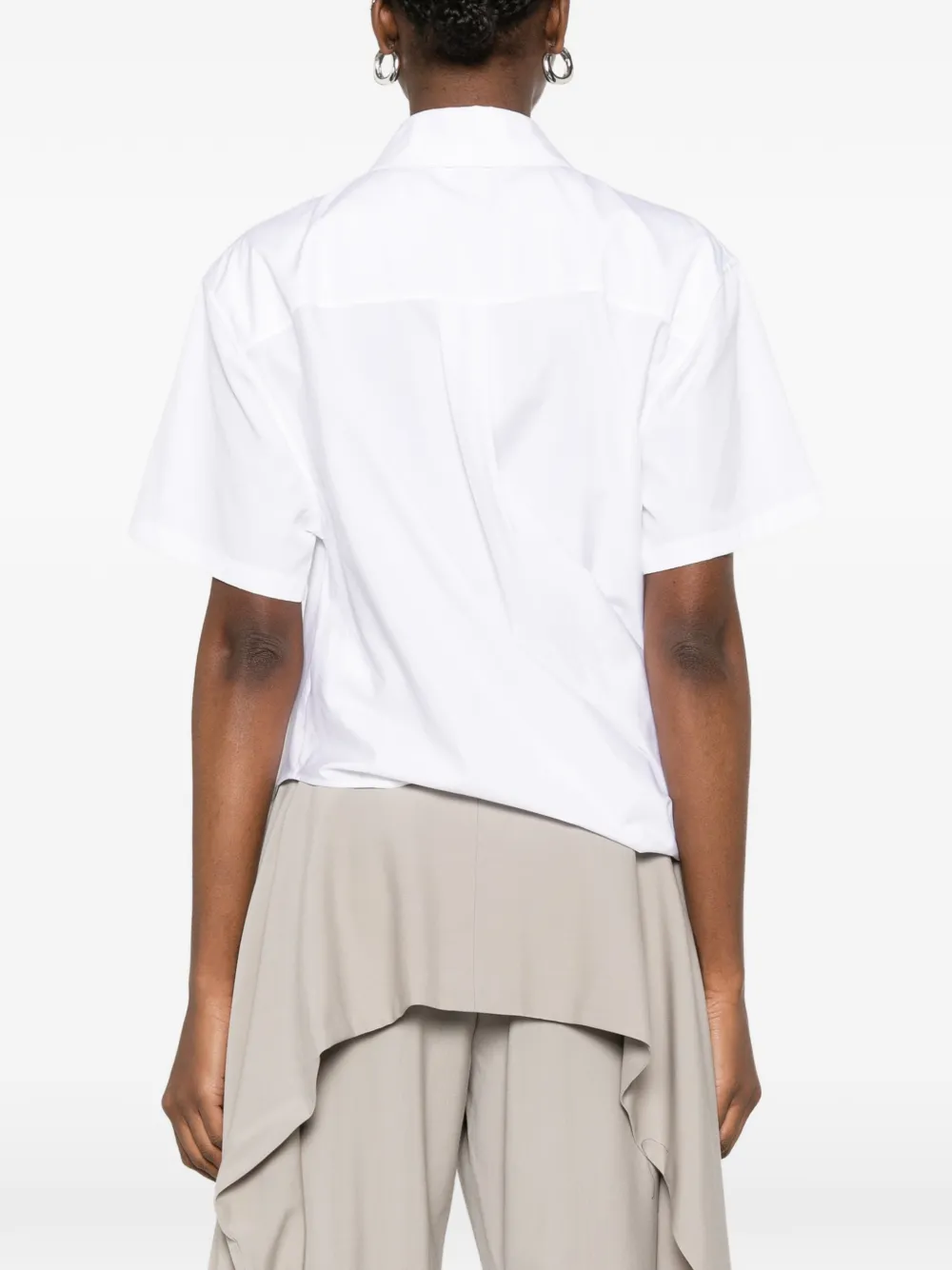 LOEWE Blouse met knoopsluiting en gedraaid detail Wit