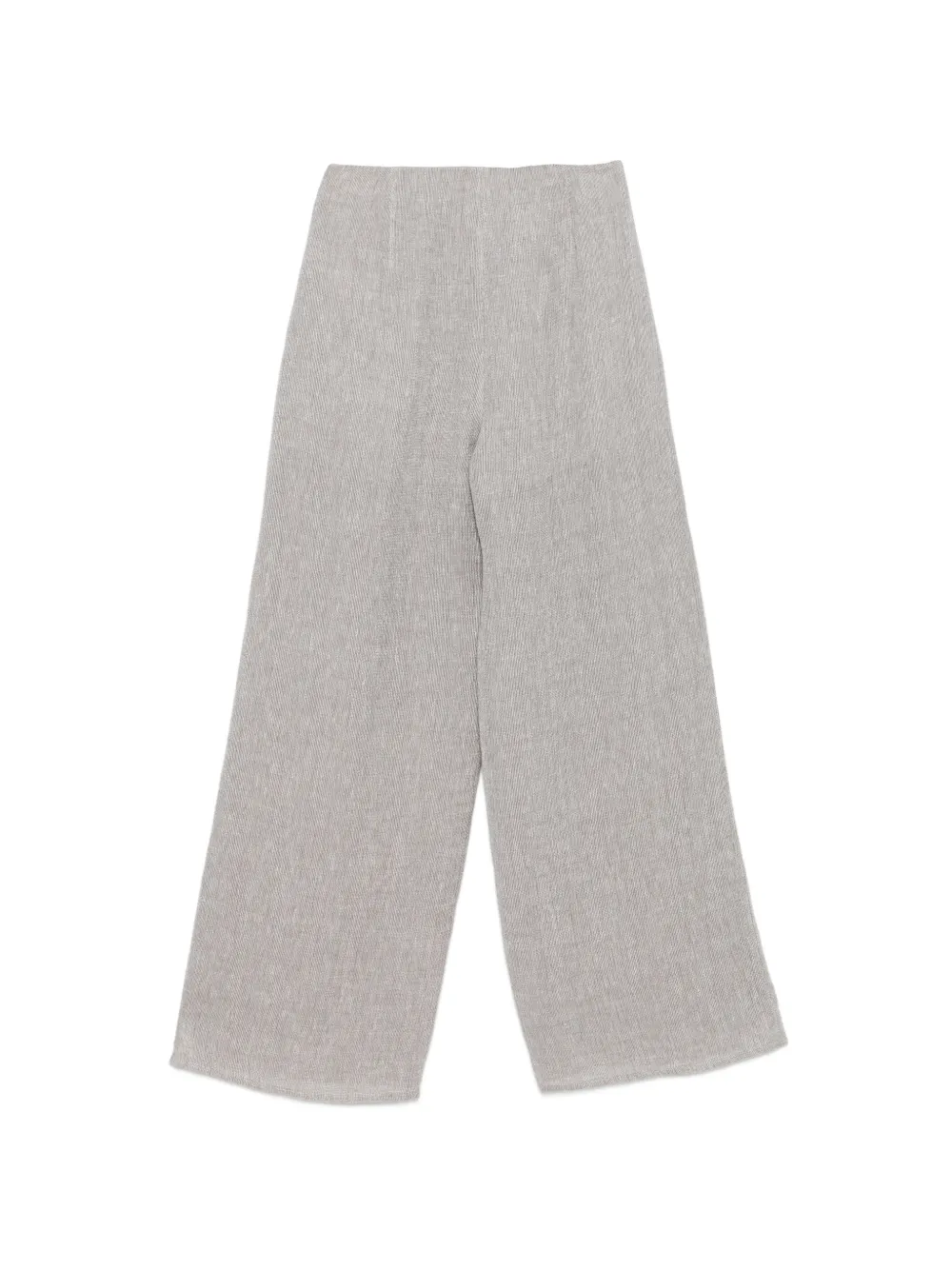 Emporio Armani Broek met ritssluiting en wijde pijpen Grijs