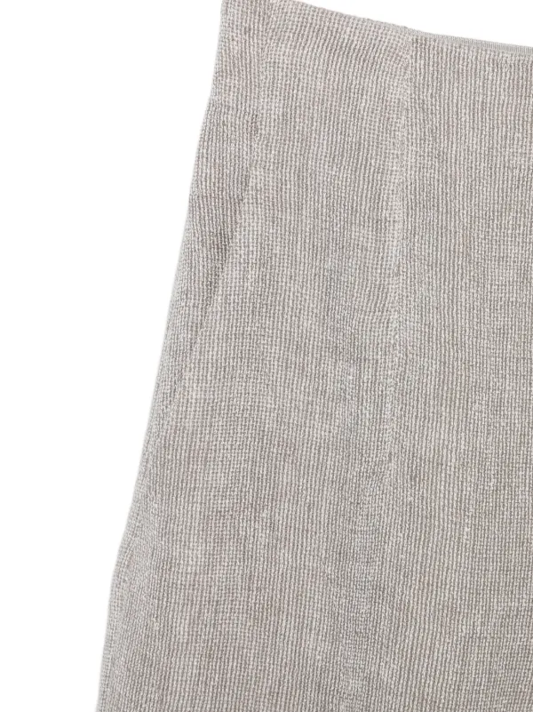 Emporio Armani ジップ ワイドパンツ | グレー | FARFETCH JP