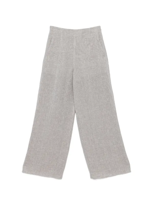 Emporio Armani ジップ ワイドパンツ | グレー | FARFETCH JP