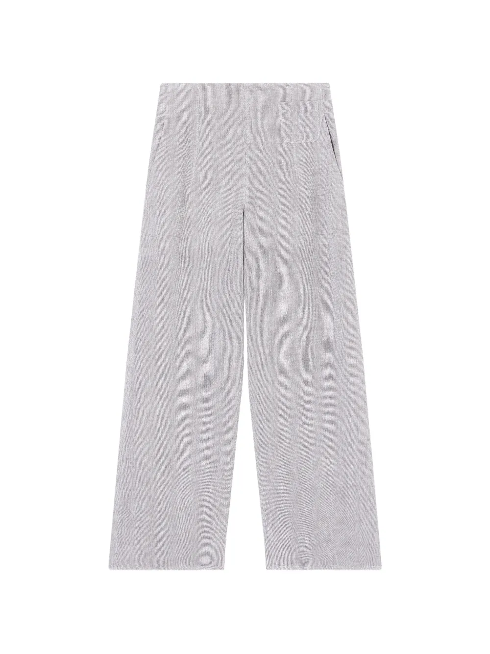 Emporio Armani Broek met ritssluiting en wijde pijpen Grijs