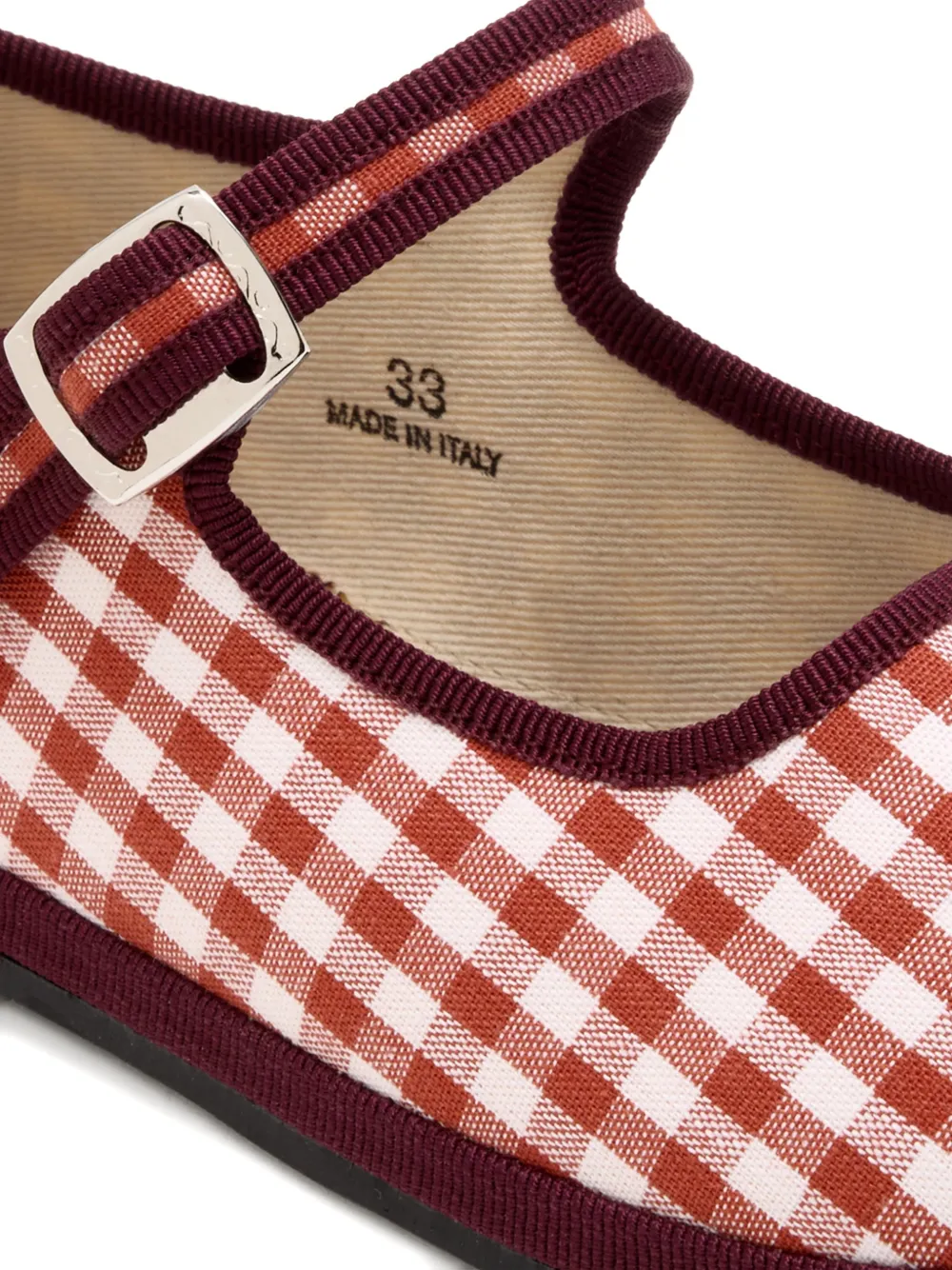 CAPULETTE Geruite ballerina's met gesp Rood