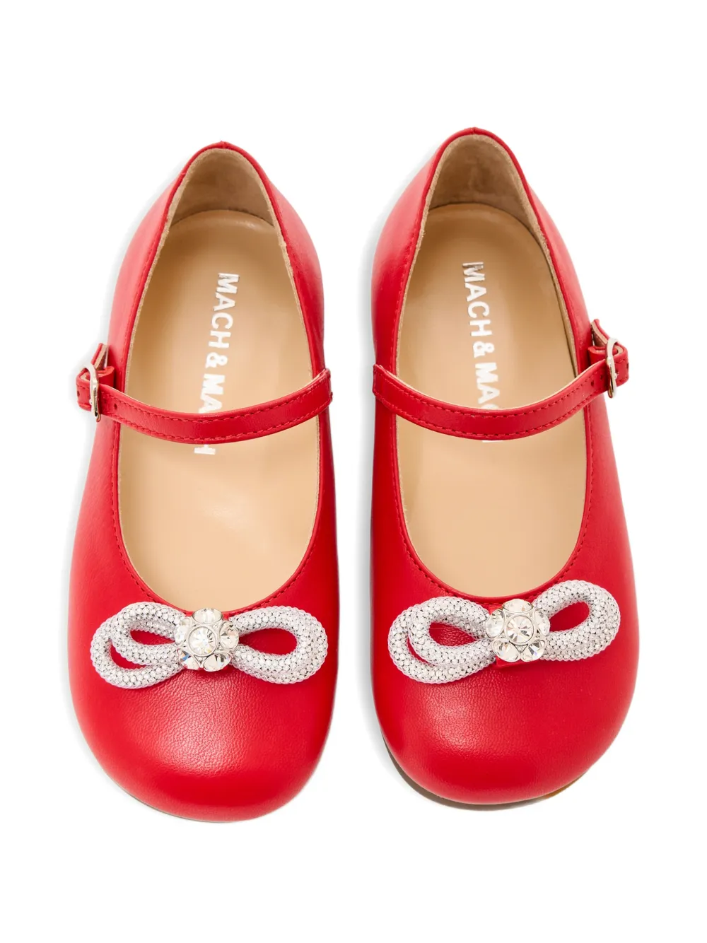 MACH & MACH bow-embellished ballerinas Rood